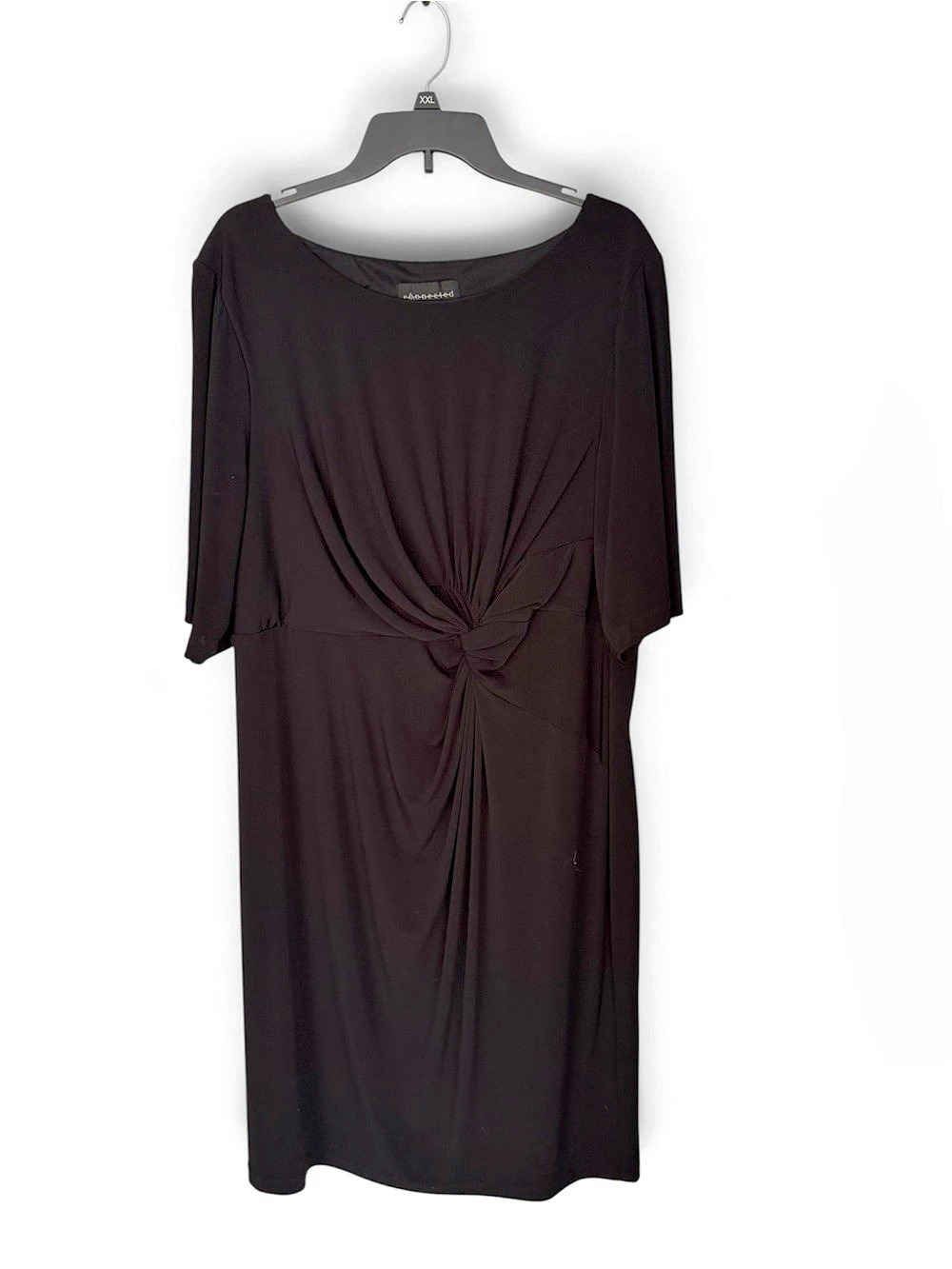 Connected Apparel Black Midi Dress Size 22W